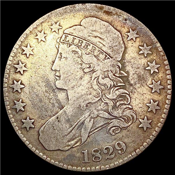 1829 O-113A Capped Bust Half Dollar LIGHTLY CIRCULATED