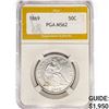 Image 1 : 1869 Seated Liberty Half Dollar PGA MS62
