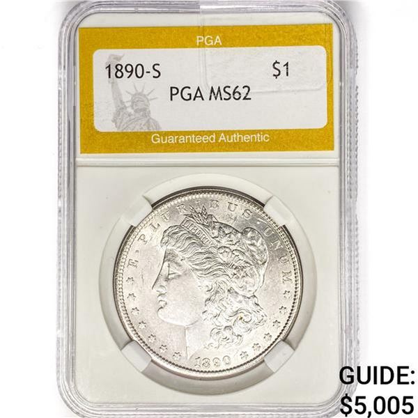 1880-CC 8/7 Morgan Silver Dollar PGA MS65+ REV 78