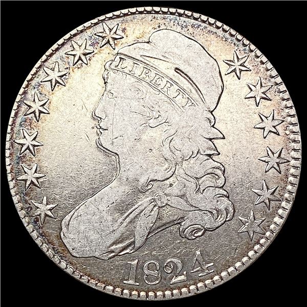 1824 Capped Bust Half Dollar NICELY CIRCULATED