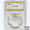 1891-O Morgan Silver Dollar PGA MS63