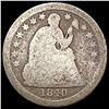 Image 1 : 1840 W/Drapery Seated Liberty Half Dime NICELY CIRCULATED