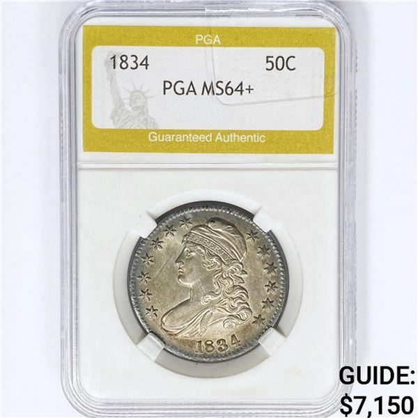 1834 Capped Bust Half Dollar PGA MS64+