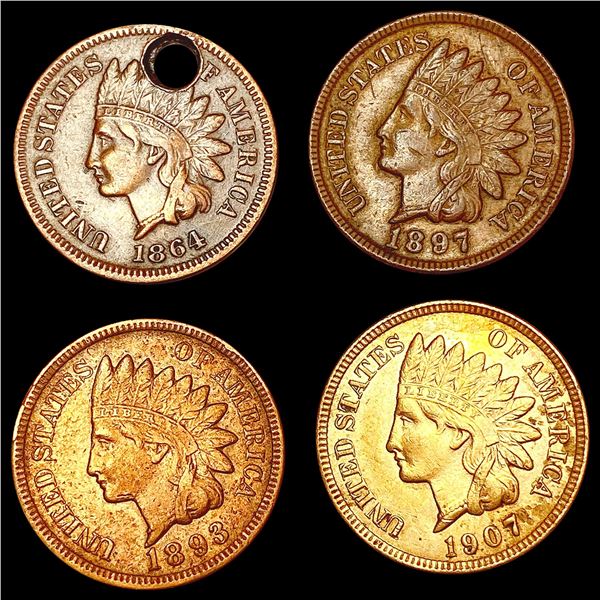 [4] 1864-1907 Indian Head Cent HIGH GRADE