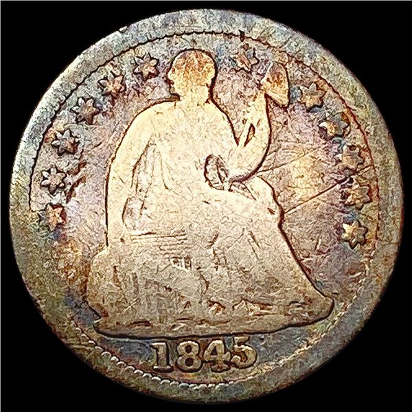 1845 Seated Liberty Half Dime NICELY CIRCULATED