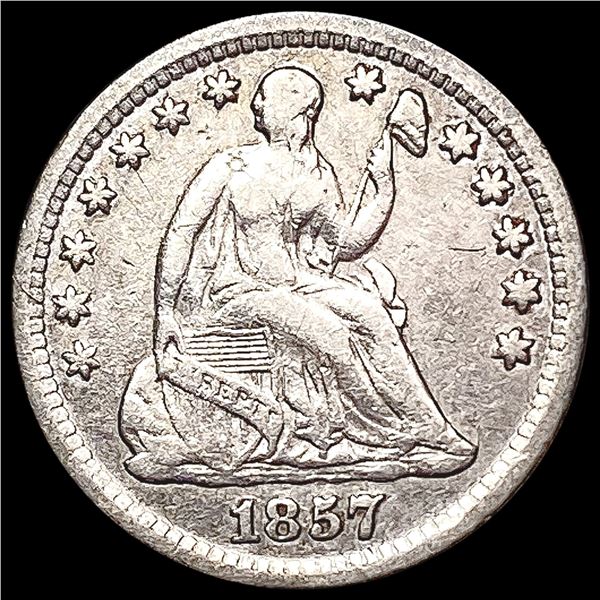 1857-O Seated Liberty Half Dime CLOSELY UNCIRCULATED