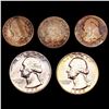 Image 1 : [5] 1820-1959 [3] Capped Bust Dimes, [2] Sil Wash 25C's HIGH GRADE