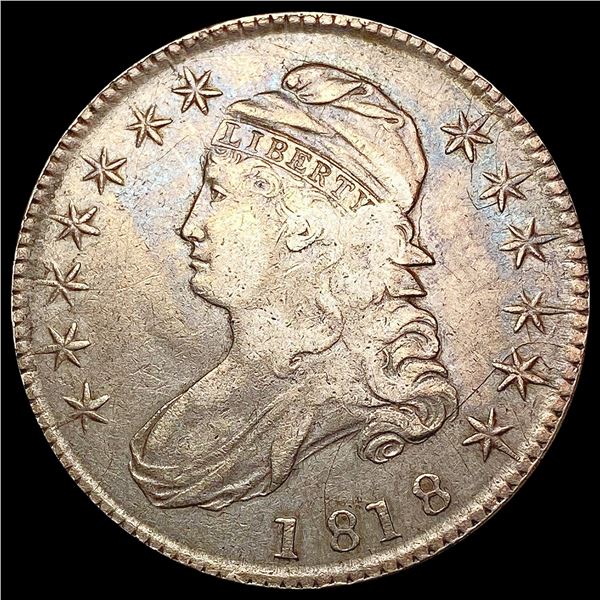 1818 Capped Bust Half Dollar LIGHTLY CIRCULATED