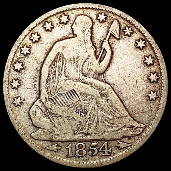 1854-O Seated Liberty Half Dollar LIGHTLY CIRCULATED