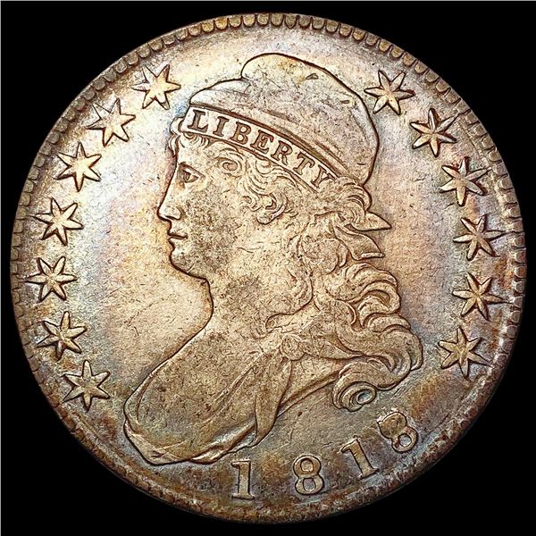 1818/7 Capped Bust Half Dollar LIGHTLY CIRCULATED
