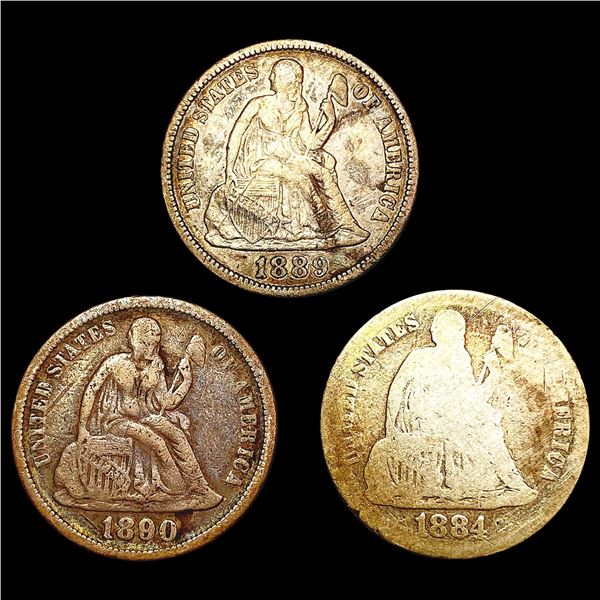 [3] 1884-1890 Seated Liberty Dime CLOSELY UNCIRCULATED