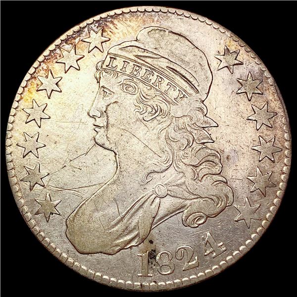 1824/4 Capped Bust Half Dollar CLOSELY UNCIRCULATED
