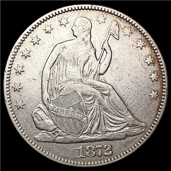1872 Seated Liberty Half Dollar CLOSELY UNCIRCULATED
