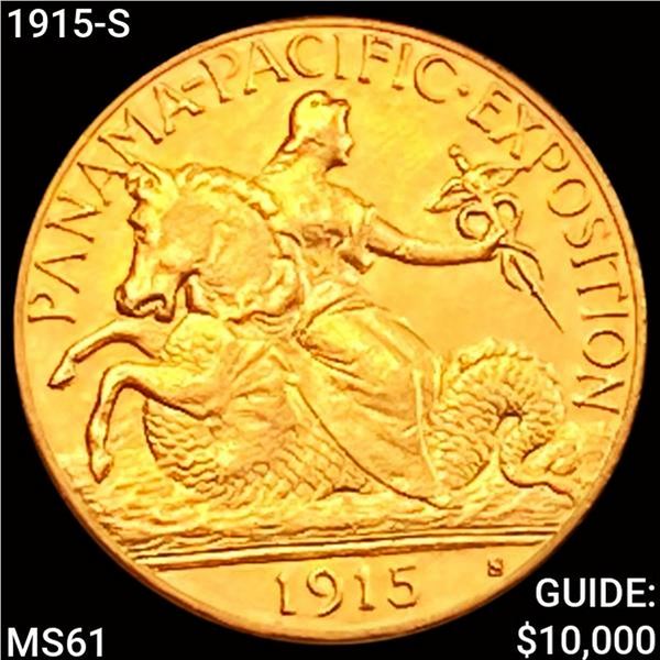 1915-S Pan-Pac $2.50 Gold Quarter Eagle UNCIRCULATED
