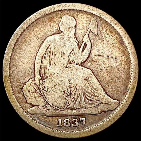 1837 Seated Liberty Dime NICELY CIRCULATED