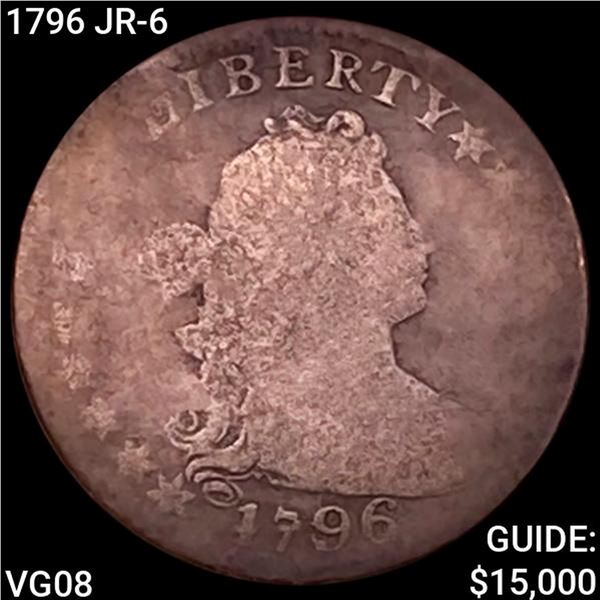 1796 JR-6 Draped Bust Dime NICELY CIRCULATED
