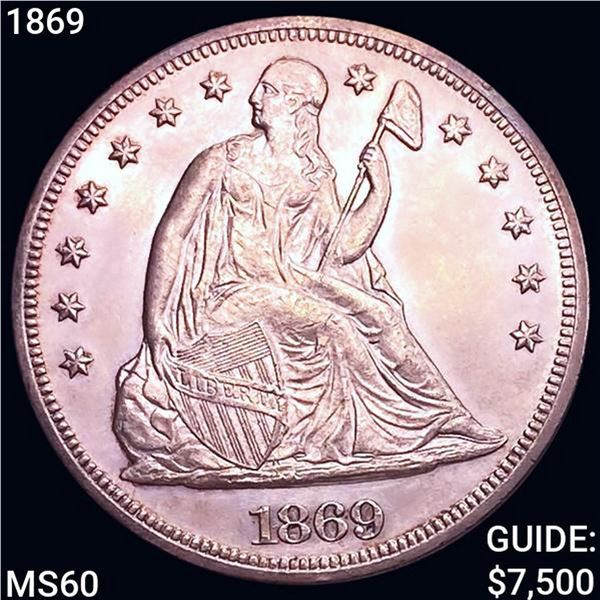 1869 Seated Liberty Dollar UNCIRCULATED