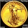 1907 High Relief Flat Edge $20 Gold Double Eagle CHOICE BU