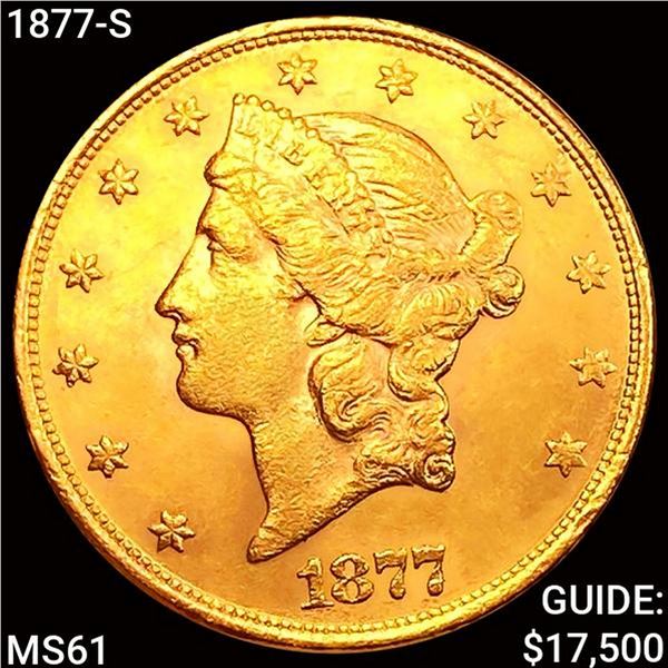 1877-S $20 Gold Double Eagle UNCIRCULATED