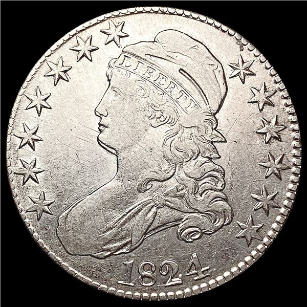 1824 Capped Bust Half Dollar CLOSELY UNCIRCULATED