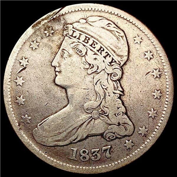 1837 Capped Bust Half Dollar NICELY CIRCULATED