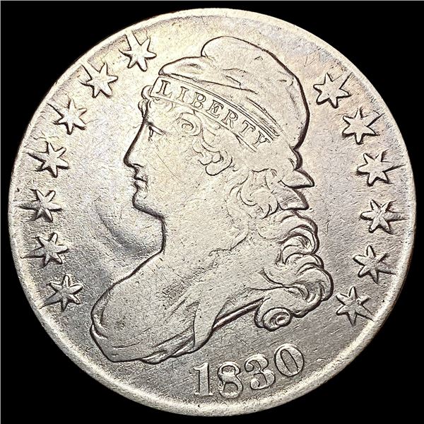 1830 Capped Bust Half Dollar LIGHTLY CIRCULATED