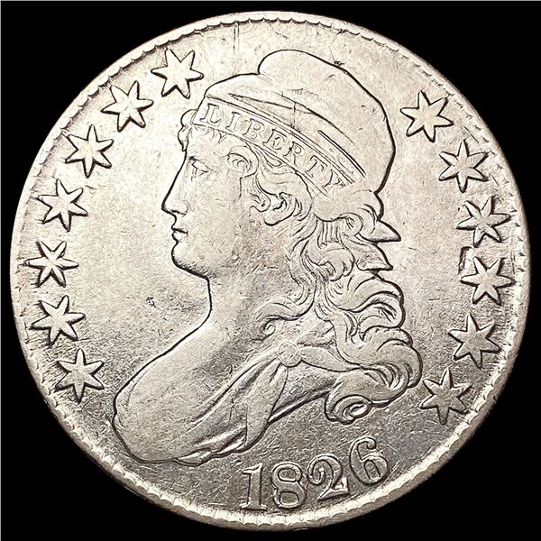1826 Capped Bust Half Dollar LIGHTLY CIRCULATED