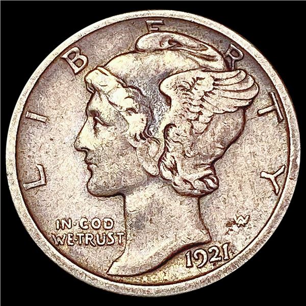 1921-D Mercury Dime NEARLY UNCIRCULATED