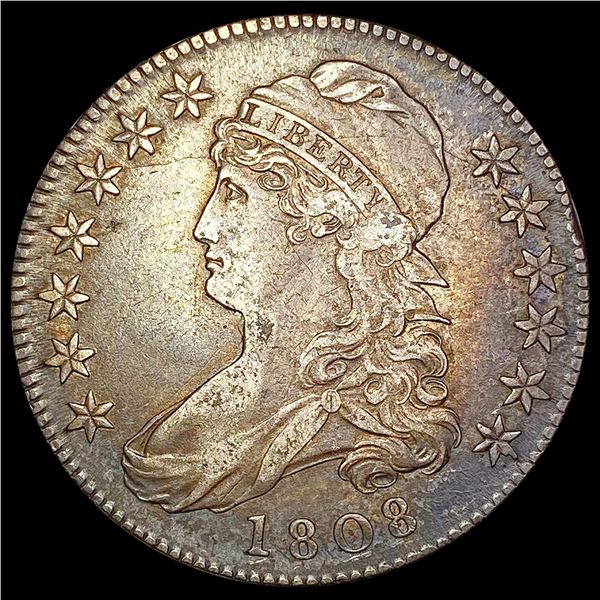1808 Capped Bust Half Dollar LIGHTLY CIRCULATED