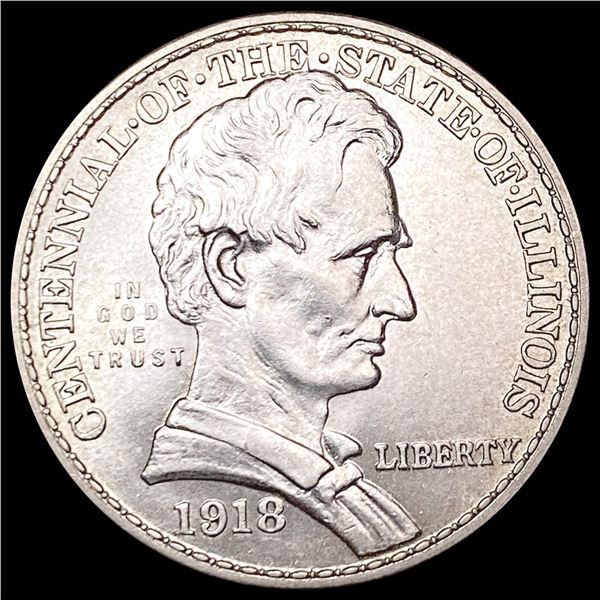 1918 Illinois Half Dollar GEM BU