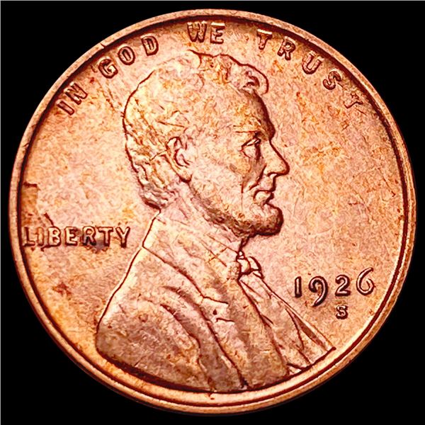1926-S RB Wheat Cent CHOICE BU