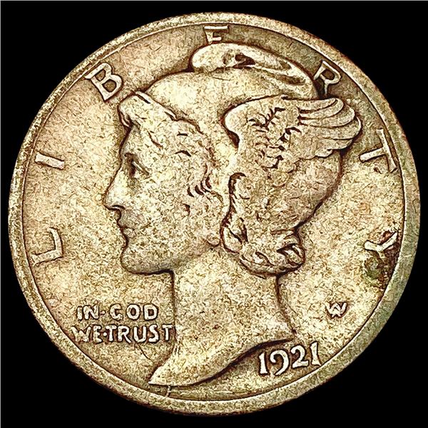 1921-D Mercury Dime LIGHTLY CIRCULATED