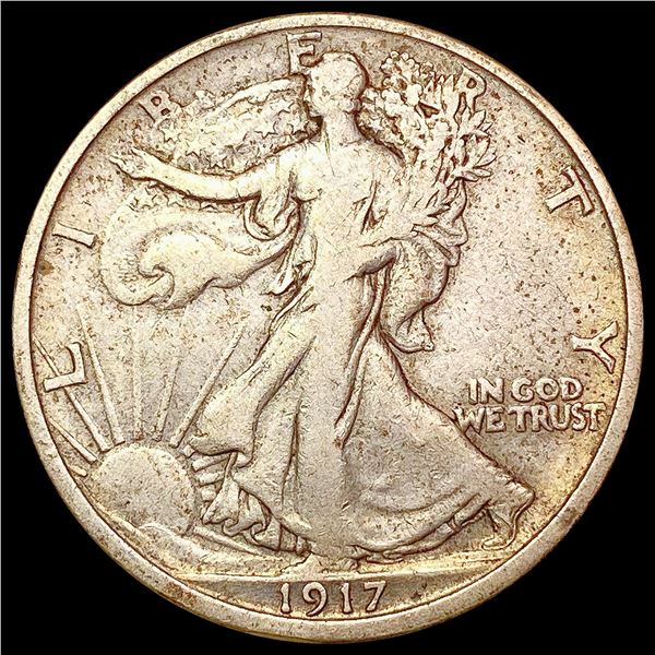 1917-S Walking Liberty Half Dollar LIGHTLY CIRCULATED