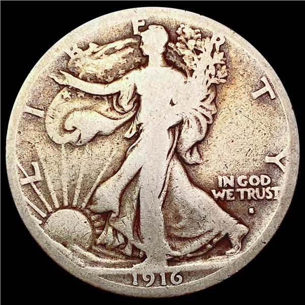 1916-S OBV Walking Liberty Half Dollar NICELY CIRCULATED