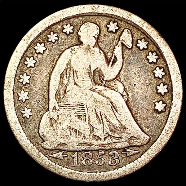 1853-O Seated Liberty Half Dime NICELY CIRCULATED