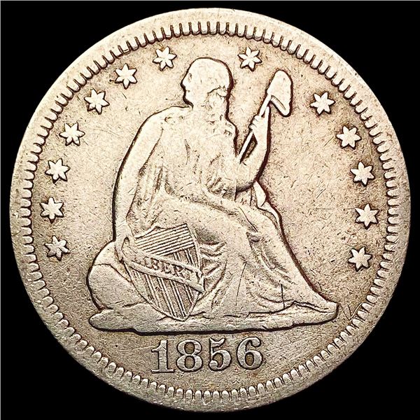 1856-O Seated Liberty Quarter LIGHTLY CIRCULATED