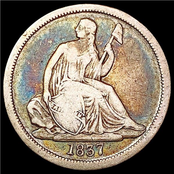 1837 Seated Liberty Dime LIGHTLY CIRCULATED