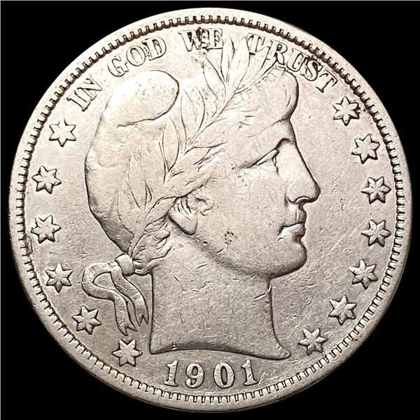 1901-O Barber Half Dollar LIGHTLY CIRCULATED