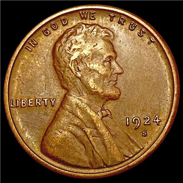 1924-S Wheat Cent CLOSELY UNCIRCULATED