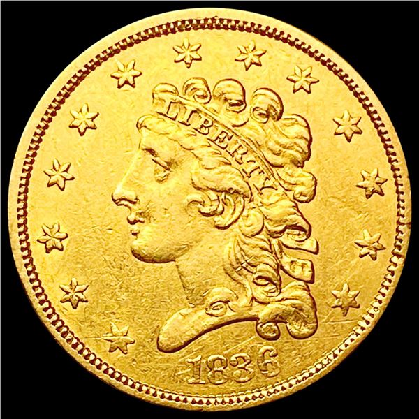 1836 $2.50 Gold Quarter Eagle CHOICE AU
