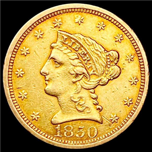 1850 $2.50 Gold Quarter Eagle CLOSELY UNCIRCULATED