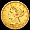 Image 1 : 1850 $2.50 Gold Quarter Eagle CLOSELY UNCIRCULATED
