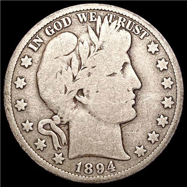 1894 Barber Half Dollar NICELY CIRCULATED