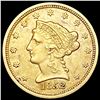 Image 1 : 1852 $2.50 Gold Quarter Eagle CLOSELY UNCIRCULATED