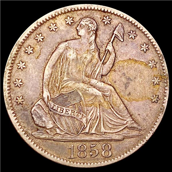 1858-O Seated Liberty Half Dollar CLOSELY UNCIRCULATED