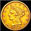 Image 1 : 1851 $2.50 Gold Quarter Eagle CLOSELY UNCIRCULATED
