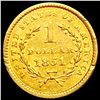Image 2 : 1851 Rare Gold Dollar CLOSELY UNCIRCULATED