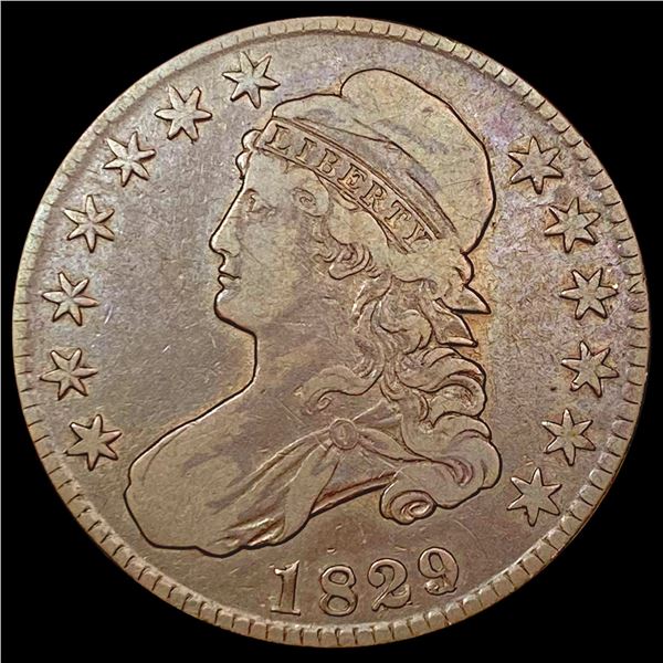 1829 O-101 Capped Bust Half Dollar LIGHTLY CIRCULATED