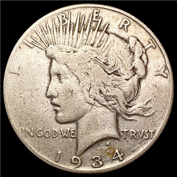1934-S Silver Peace Dollar NICELY CIRCULATED
