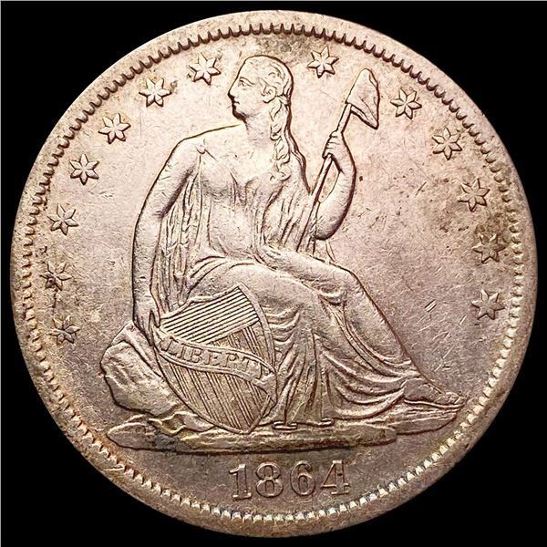 1864-S Seated Liberty Half Dollar NEARLY UNCIRCULATED
